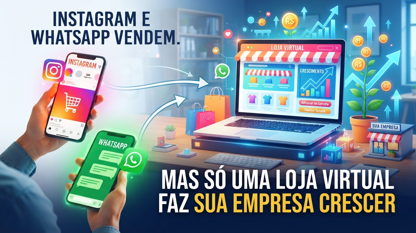 Instagram e WhatsApp Vendem. Mas Só uma Loja Virtual Faz Sua Empresa Crescer