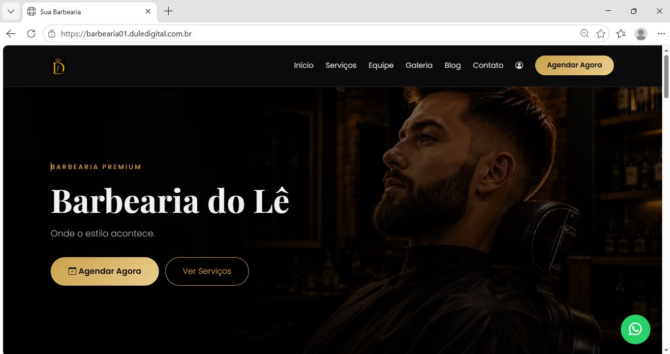 Site Ouro para Barbearias